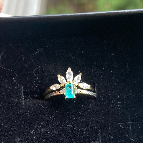 PARAIBA TOURMALINE & CZ SET - Picture 3 of 17